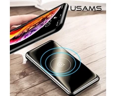 USAMS Powerbank indukcyjny PB27 10000mAhQC3.0+PD 10W Fast Charge juoda/juodas 10KCD8801 (US-CD88)