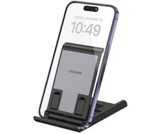 USAMS sulankstomas stovelis ofisui į telefonui arba planšetiniam kompiuteriui juodos spalvos ZJ073ZJ01 (US-ZJ073)
