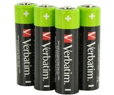 Verbatim Įkraunamos baterijos NiMH AA 2500mAh Premium HR6 4 vnt. juodos 49517