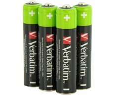 Verbatim Baterija NiMH AAA 950mAh Premium HR03 4pcs juodas 49514