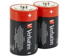 Verbatim Alkaline Baterija D LR20 2pcs juodas 49923