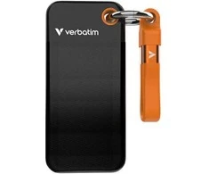Kietasis diskas Verbatim diskas SSD 2TB - raktų pakabukas su laidu USB 3.2 gen.2 juodos ir oranžinės spalvos 32197