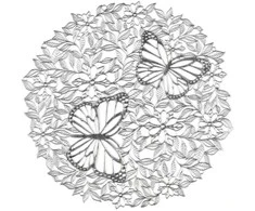 Padėkliukas stalo 38 cm Drugeliai PVC 4Living 635664