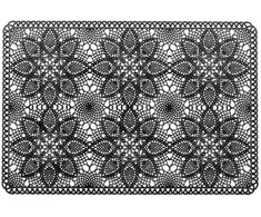 Padėkliukas stalo 30x45 cm juodas, PVC Lace 4Living 614028
