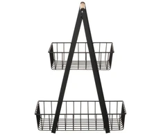 4Living Rack Grid 2 sluoksnių su bambuko rankena