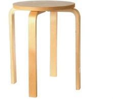 4Living beržo medienos taburetė, Ø 39 cm