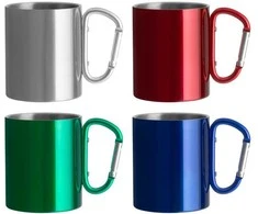 Atom stovyklavimo puodelis su karabinu, 300 ml