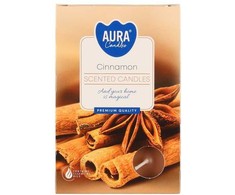Kvapiosios arbatinės žvakutės Cinnamon, Aura, 6 vnt.