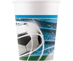 Globos Europe Bv Popieriniai puodeliai futbolui 200ml 8 vnt.