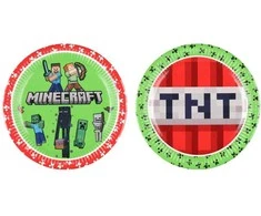 GoDan Minecraft popierinės lėkštės 23cm 8vnt