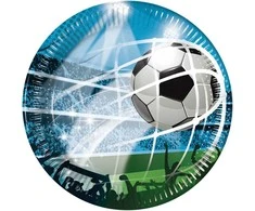 GoDan Popierinės lėkštės Futbolo fanai 23cm 8 vnt