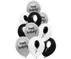 Festi Balionai „Happy birthday“ 30 cm 10 vnt.