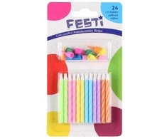 Festi Gimtadienio žvakės 24 vnt.
