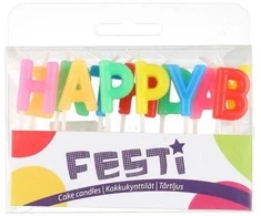 Festi Žvakės tortui "Happy Birthday"