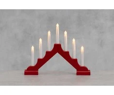 Finnlumor Žvakidė "Candlelabra" 7 rankų "Birgitta" raudona