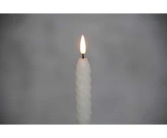 Finnlumor LED Spiralinė kūginė žvakė 3D liepsna 25 cm 2 vnt