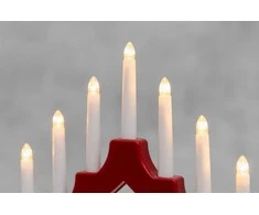 Finnlumor Žvakidė "Candlelabra" 7 rankų "Birgitta" raudona