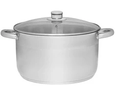 Maku "Basic" puodas su stikliniu dangčiu iš nerūdijančio plieno 10 L 28 cm