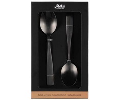 Maku Kitchen Life Basic salotų įrankiai iš plieno, matinės juodos spalvos