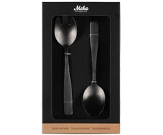Maku Kitchen Life Basic salotų įrankiai iš plieno, matinės juodos spalvos