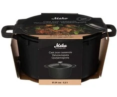 Ketaus puodas 5,2l "Maku" (juodas)