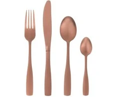 Stalo įrankių rinkinys Maku Kitchen Life, rožinio aukso spalvos, 16 vnt.