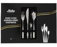 Maku Kitchen Life nerūdijančio plieno desertiniai stalo įrankiai 24 vnt.