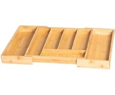 Maku bambukinis dėklas į stalčių 36-60x35x5cm