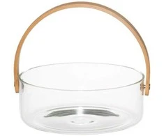 Maku Kitchen Life stiklinis serviravimo dubuo su rankena 19x19 cm