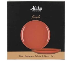 Mplco Maku Kitchen Life Simple lėkštė 21 cm terracotta 2 vnt.
