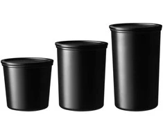 Maku indai produktams iš perdirbto plastiko su dangteliais 3vnt
