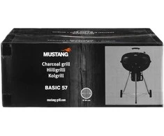 Anglinis grilis Mustang Basic 57, juodos spalvos, 62 x 59 x 96 cm