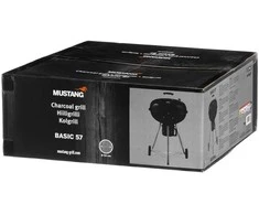 Anglinis grilis Mustang Basic 57, juodos spalvos, 62 x 59 x 96 cm