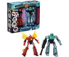 Transformers "EarthSpark Cyber-Combiner" Terran Twitch ir Robby Malto figūrėlės