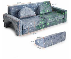 10 dalių modulinė sofa vaikams