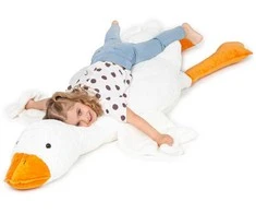 Didelė pliušinė žąsis 190cm Balta