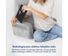 Ortopedinis atraminis fotelis ir pagalvė