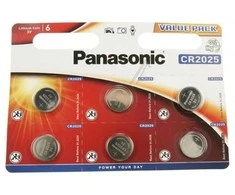 Baterija 3V 165mAh CR2025 6vnt PANASONIC CR-2025L/6BP