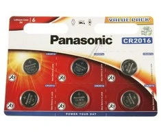 Baterija 3V 90mAh CR2016 6vnt PANASONIC CR-2016L/6BP