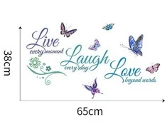 Interjero motyvacinis lipdukas Live Laugh Love