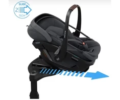 Automobilinė kėdutė Maxi Cosi Coral Slide Pro 40-87cm (0-13kg) i-size Moon Graphite + FamilyFix Slide Pro isofix 360