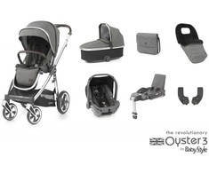 Babystyle OYSTER 3 STROLLER SET 7IN1 MERCURY/MIRROR