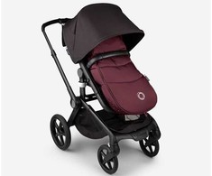 Bugaboo vežimėliams Fox, Donkey, Buffalo, Bee, Cameleon skirtas vokelis, žiemos mova Dark Cherry Raudona