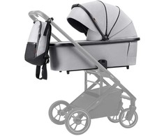 Carrello Alfa Feather Pilkas Lopšys ir kuprinė