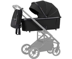 Carrello Alfa Midnight Juodas Lopšys ir kuprinė