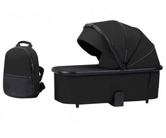 Carrello Alfa Midnight Juodas Lopšys ir kuprinė