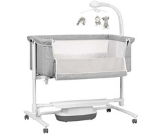 Carrello Bloom supamas lopšiukas Silk rusvai gelsvas