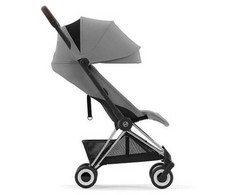 Cybex Coya vežimėlis Mirage Pilkas, chrome ruda frame