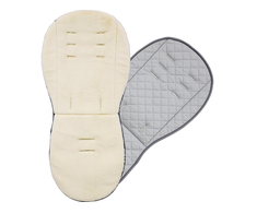 EGG Dvipusis įdėklas vežimėliui / Reversible Fur Liner Kreminis/Pilkas