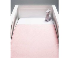 Jollein antklodės ir pagalvės užvalkalų komplektas Mini Dots Blush Rožinė 100x140 cm.